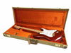 Fender Stratocaster electric guitar in candy apple red finish with maple neck in vintage tweed hard shell case with orange plush interior lining