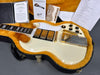 White 1961 Gibson Les Paul SG Custom electric guitar with gold hardware and three pickups in a black hard case with orange plush interior, including certificate of authenticity and warranty documents