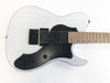 White electric guitar with black pickguard, dual EMG pickups, and maple fretboard from Coffee House Guitars product listing