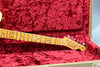 Fender Telecaster electric guitar maple neck and headstock in red plush lined tweed hard case