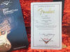 Fender Custom Shop 2017 Custom Guitar Design Guide book and Certificate of Authenticity for Fender 55 Stratocaster Jim Relic guitar on red plush surface