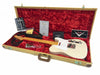 Fender Custom Shop vintage white electric guitar with maple neck in a red plush lined tweed hard case including certificate of authenticity, owner's manual, strap, and accessories