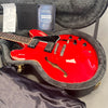 Gibson Custom Cherry Red ES-335 electric guitar in luxurious hardshell case with certificate of authenticity and inspection checklist from Coffee House Guitars