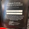 Gibson Custom Certificate of Authenticity showing serial number ESDPCHNH1 11111734, signed by Rick Gembar, General Manager and Senior Vice President of Gibson Custom Shop.