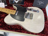 Fender Telecaster electric guitar with worn white finish and black pickguard in red velvet-lined hard case with Fender Custom Shop paperwork and inspection tag