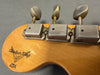 Vintage Fender Custom Shop USA guitar headstock with aged tuning pegs close-up