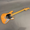 Vintage natural finish Guild Sabre I electric guitar with maple neck and black pickguard on gray background