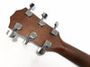 Back view of guitar headstock with chrome tuning pegs and natural wood finish, Coffee House Guitars product image